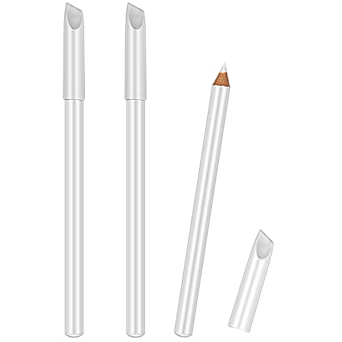 White Nail Pencil 3-Pack - 2-in-1 French Manicure Tool with Cuticle Pusher