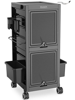 Professional 6-Drawer Rolling Salon Cart with Tool Holders