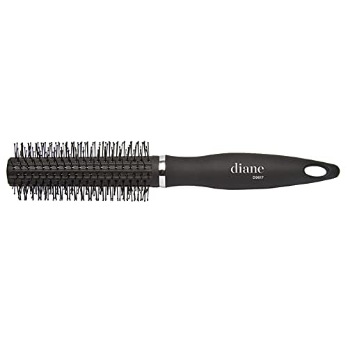 Diane Charcoal Soft Touch Handle Collection Round Brush, 1 Count (Pack of 1)