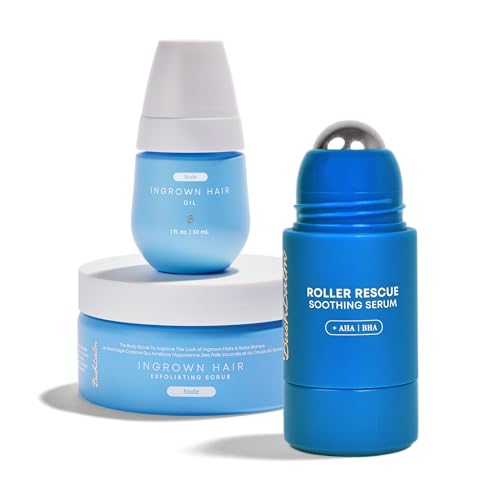 Bushbalm Ingrown Hair Trio Bundle - Roller, Oil & Scrub