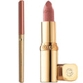 L¡¯Or?al Paris Colour Riche Satin Lipstick and Lip Liner Bundle, Worth It Lipstick & Au Naturale Liner, Pack of 2