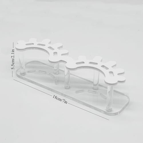 8-Hole Acrylic Tweezers Holder Display Stand - White