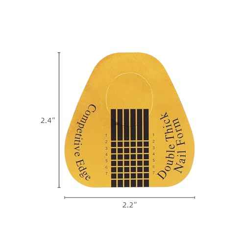 500 Pcs Nail Forms Gold Horseshoe Nail Extension Guide Paper Forms for Builder Gel, Polygel, Acrylic Nails