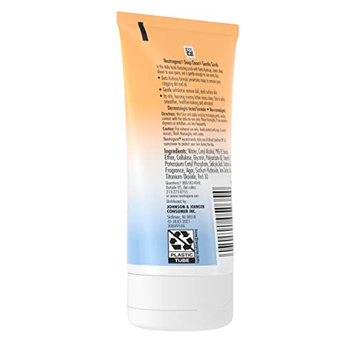 Neutrogena Deep Clean Gentle Daily Facial Scrub, Oil-Free Cleanser, 4.2 Fl Oz (Pack of 2)