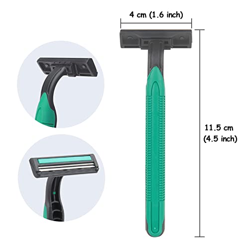 Disposable Razors Bulk, Individually Wrapped Razors for Travel, Hotel, Airbnb, and Homeless (50 Pack)