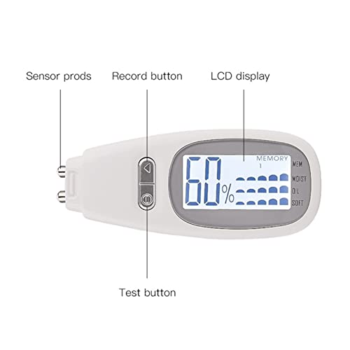 Digital Skin Moisture Analyzer with Backlit Display
