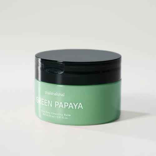 shaishaishai GREEN PAPAYA Pore Deep Cleansing Balm, Makeup Remover, Gentle Exfoliating, Pore Cleaner, Black Head Remover for Face, Oil Cleanser with Jojoba Oil, Korean Skin Care, 2.87oz
