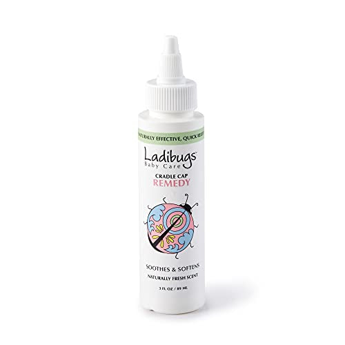 Ladibugs Baby Cradle Cap Remedy Kit - Gentle 2-Step Serum & Comb Set