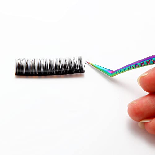 FEITA Diamond Grip Eyelash Extension Tweezers - Japanese Steel 2Pc Set