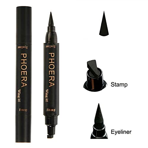 Phoera 2-in-1 Wing Cat Eye Liner Stamp Pen Waterproof