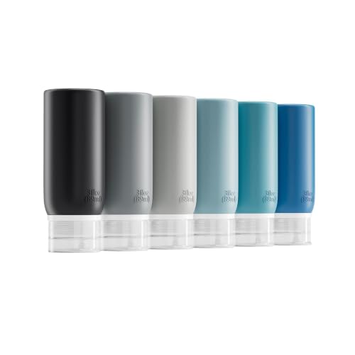 TSA Approved 3oz Travel Bottles - 6 Pack Leakproof Silicone Toiletries