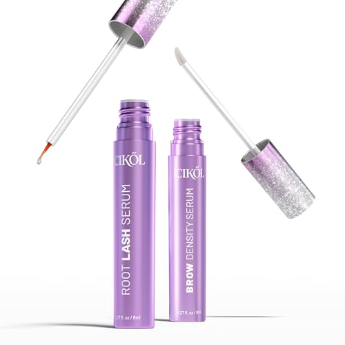Lash & Brow Growth Serum Set - Eyelash & Eyebrow Serum with Biotin, Peptides & Plant Extracts - Fuller, Longer-Looking Lashes & Thicker Brows - Vegan, Prostaglandin-Free, 2¡¿ 8ml Value Duo