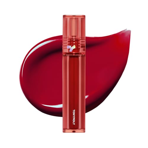 TONYMOLY Perfect Lips Shocking Lip Tint ? Long Lasting Semi-Permanent Lip Stain with Moisturizing Formula, N06 Red Shocking, 0.37 fl oz