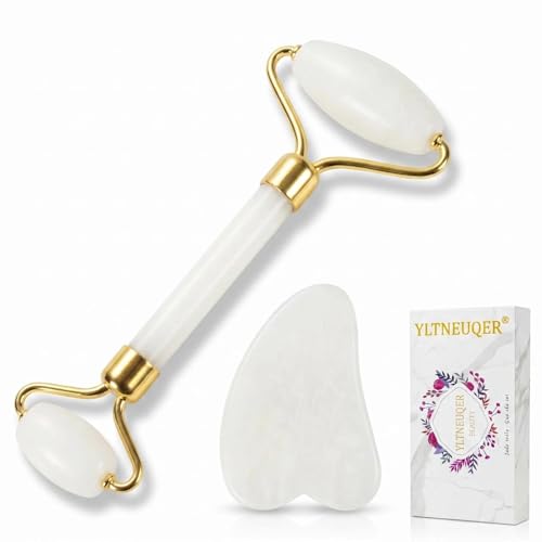 Natural Jade Gua Sha & Roller Set for Face & Body