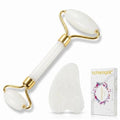Natural Jade Gua Sha & Roller Set for Face & Body