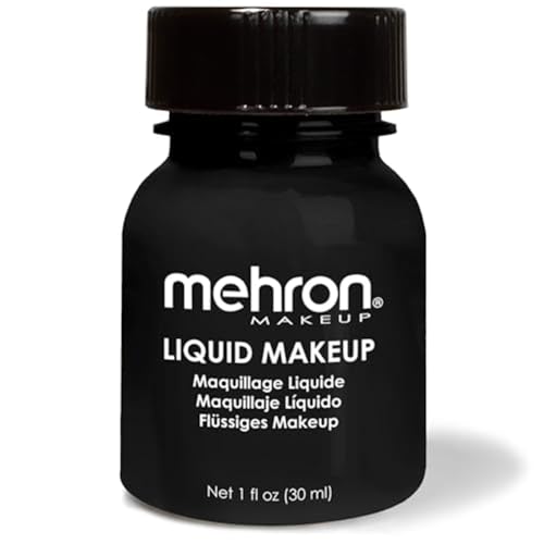 Mehron Liquid Makeup 1oz Black | Face & Body Paint