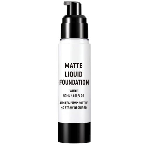 White Face Paint Liquid Foundation - Full Coverage Makeup