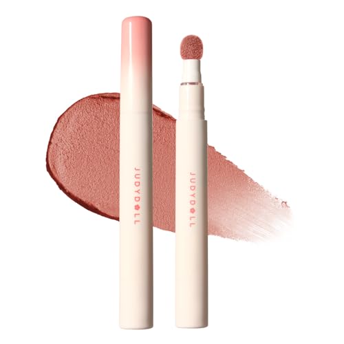 JUDYDOLL Cushion Matte Lip Cream, Hydrating Matte Lipstick with Tripeptide & Squalane, Lip line blurring, Velvet Lip mud, Smudge-Proof, Transfer-Proof, Long-Lasting, Non-craked (New N12 Toffee Peach)