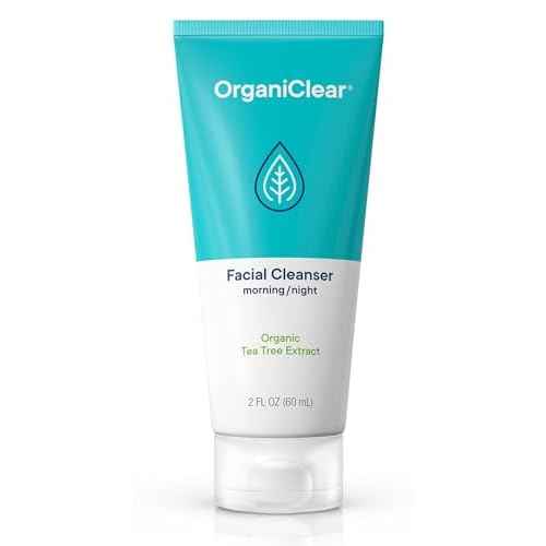 Facial Cleanser w/Organic Tea Tree & Salicylic Acid ? Gentle Daily Foaming Gel Face Wash for Deep Cleansing & Makeup Removal ? Unclogs Pores, Eliminates Dirt & Oil - No Dryness, (2 oz)
