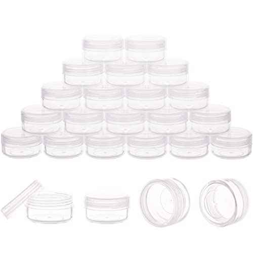 100 Pieces 10 Gram Sample Containers with Lids, 10ML Sample Jars, BPA Free Tiny Cosmetic Containers for Makeup, Lotion, Eye Shadow, Powder, and Lip Balms
