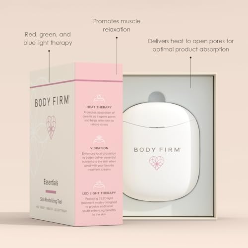Body Firm Crepe Erase Skin Revitalizing Tool, Red Light Therapy Device, Lift & Smooth Body & Neck, Portable Handheld Heat & Vibration Beauty Tool for Skin Care Absorption & Body Repair