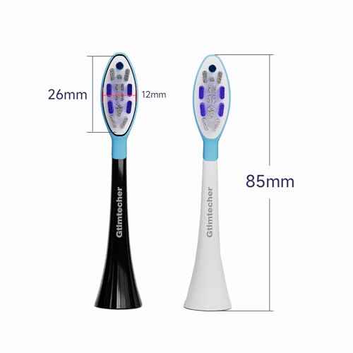 Electric Toothbrush Replacement Heads, 8 Pack Adults Kids 7+ Sonicare Toothbrush Replacement Brush Heads Sensitive Replacement Heads C2 C3 G2 G3 A3, Black