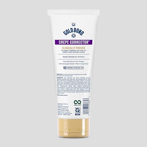Gold Bond Age Renew Crepe Corrector Body Lotion, Replenishing & Smoothing Formula, 8 oz. & Healing Hand Cream, 3 oz., With Aloe, Moisture That Lasts Through Handwashing