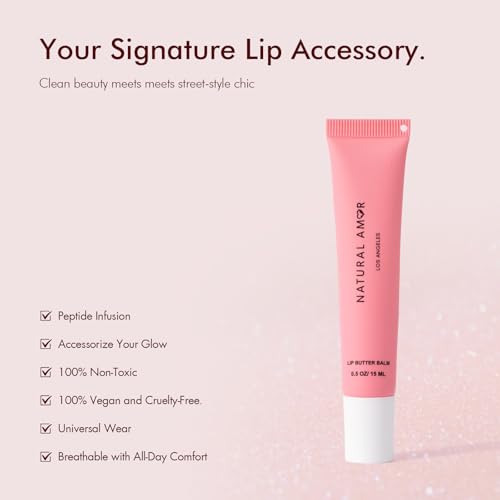 Shimmer Peptide Lip Butter Balm with Keychain - Glossy Moisturizer