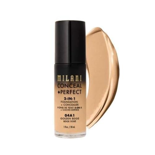 Milani Conceal + Perfect 2-in-1 Foundation + Concealer (Golden Beige) and Stay Put Brow Color (Dark Brown)