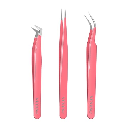 Lash Extension Tweezers Kit - 3pc Set with Isolation & Volume Tools