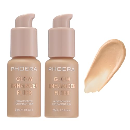 PHOERA Skin Glow Tint Foundation 03 Medium - Liquid Highlighter 2pc
