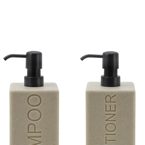 Rectangular Resin Soap Dispenser with Pump | Modern Bathroom