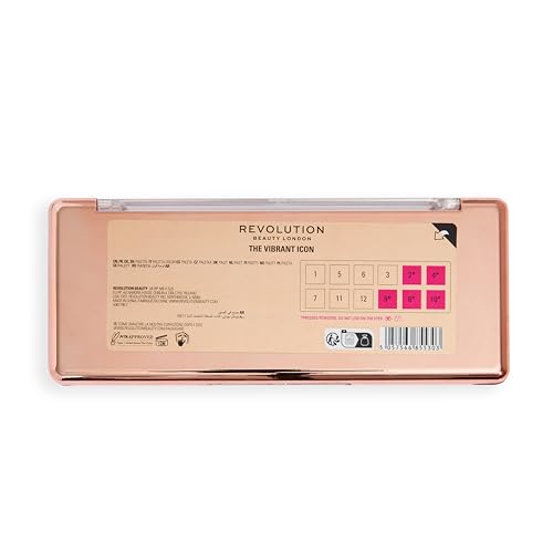 Revolution Icon Brights Eyeshadow Palette - 12 Shades