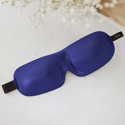 Bucky 40 Blinks No Pressure Solid Eye Mask for Sleep & Travel, Navy, One Size