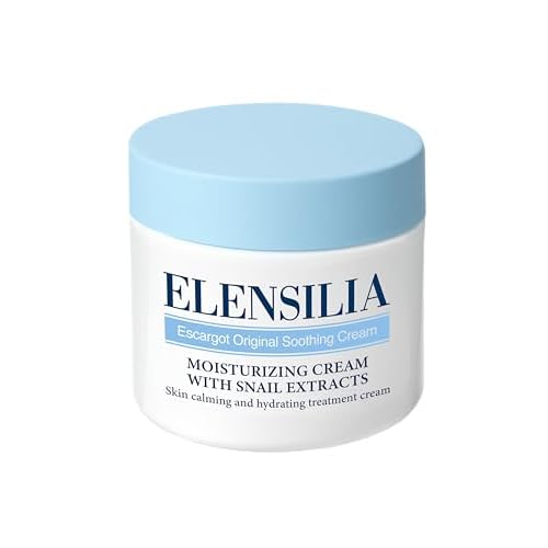 Elensilia Escargot Original Soothing Cream ? Lightweight Hydrating & Soothing Snail Cream for Sensitive Skin, Daily Facial Moisturizer for Calm & Comfortable Complexion ? 50 g(1.76 oz)