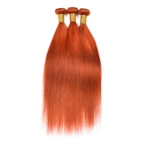 Ginger Orange Straight Hair Bundles - 350 Color, 22-26 Inch, 3 Pack