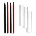 4Pcs Waterproof Pre-Draw Eyebrow Mapping Red and White Pencil - Permanent Makeup Brow & Lip Pencil with Brush, Peel Off Brow MappingTools for Filling, Outlining, Natural Look