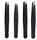 YSYZTXA 4-Piece Stainless Steel Tweezers Set for Eyebrows & Grooming