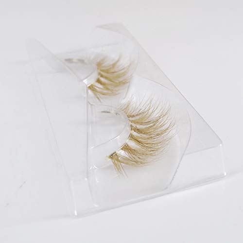 Brown Eyelashes Natural Mink False Lashes Light Brown Blonde 3 Pairs Makeup Haloween Party (Brown2)