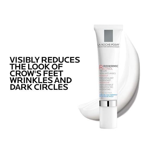 La Roche-Posay Redermic R Retinol Eye Cream with Caffeine - Anti-Aging Under Eye Treatment, 0.5oz