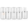 5 Pcs 50ml/1.7oz Clear Airless Lotion Pump Bottle Vacuum Cream Jars Plastic Moisturizer Dispenser Bottles Refillable Cosmetic Containers for Liquid Foundation Gel Shampoo