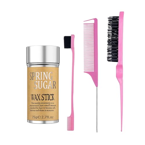 Hair Wax Stick Set with Edge Brush & Styling Combs