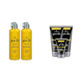 Got2B Glued Blasting Freeze Hairspray, 12 oz, Pack of 2 & Ultra Glued Invincible Styling Gel 2-6 oz Tubes + 1 Travel 1.25 oz Tube