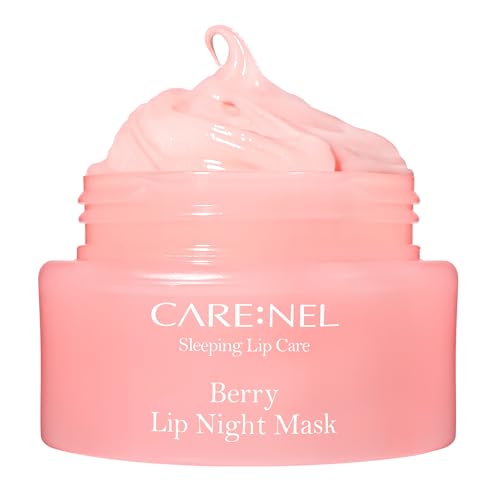 Lip Mask Overnight 23g (Berry) - Moisturizer for Dry Lips - Overnight Treatments Balm, Day and Night Repair Gloss, Scrubs Exfoliator