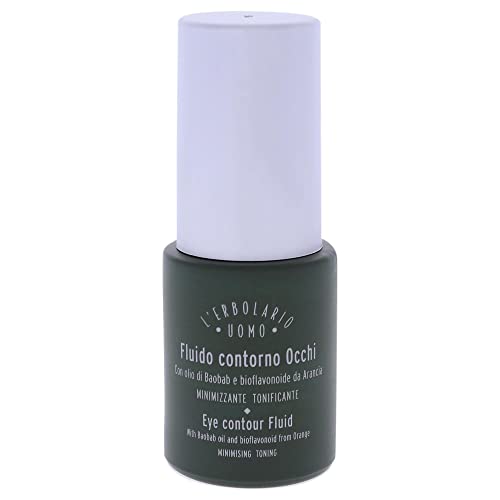 L'Erbolario Baobab And Green Coffee Eye Contour Fluid - Provides Long-Lasting Freshness And Tone To Skin - Minimizes Sagging And Dark Circles - Fast-Acting Face Serum - Plant Powered Skincare - 0.5 Oz