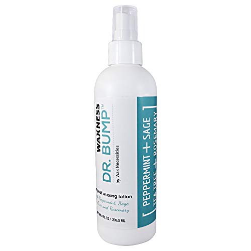 Wax Necessities Waxness Dr Bump Natural Pre Post Lotion with Peppermint Sage Rosemary and Tea Tree 8 Ounces (Pack of 2)