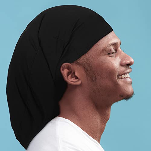 Unisex Dreadlock Sleep Cap Long Hair Head Wrap 4-Pack