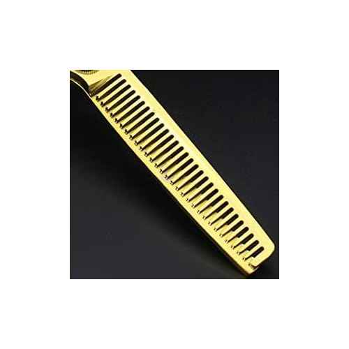 6 inch /7 inch salon professional salon scissors salon hairdresser hair cutting hairstyle pruning tools Japan 440c high hardness stainless steel golden (6 inch 2pcs)