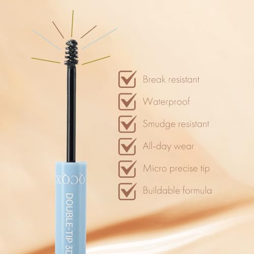 Dual-Ended Eyebrow Pencil with Spoolie Brush – Waterproof Gray
