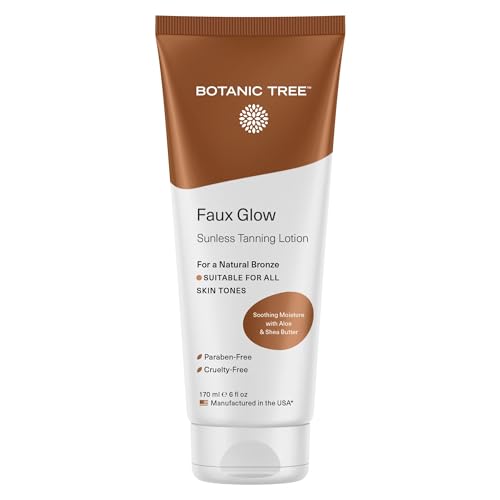 Botanic Tree Self Tanner - Sunless Tanner for Natural-Looking Fake Tan-Herbal Self Tanning Lotion for Flawless Bronzer Skin-Instant Face and Body Tanner for Fair and Dark Skin.